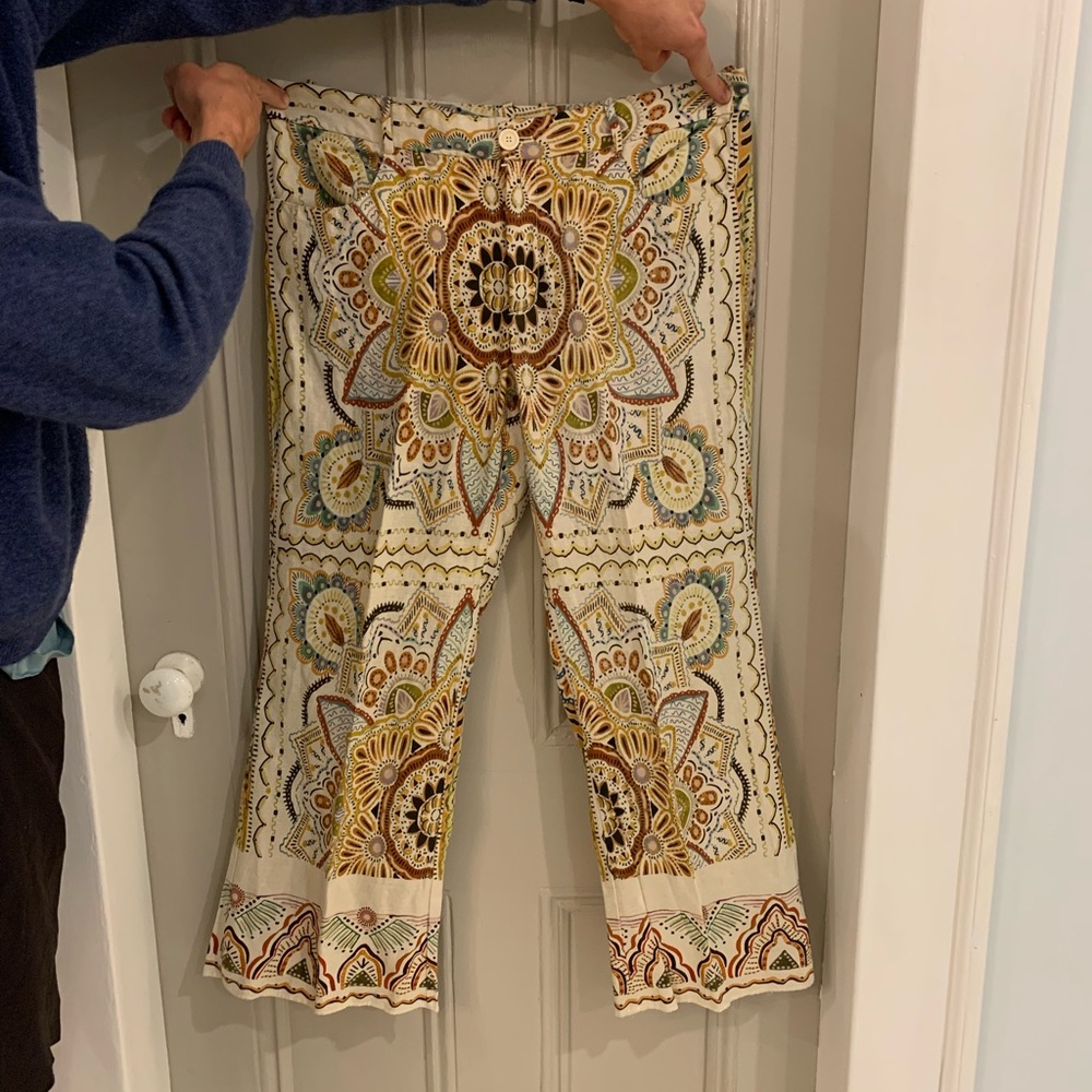 Zara XXL Linen Print Pants